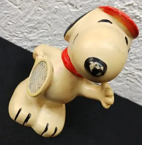 Figura Vintage De Snoopy Tenista Vinil  Año 1958-1966 Retro — Coleccionables vintage, años 50s