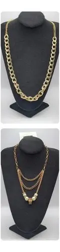 Lote De Maxi-collares Joyeria Saldos 34pzas Bisutería Negro Varios Colores — Coleccionables vintage (foto 8)