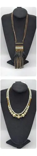 Lote De Maxi-collares Joyeria Saldos 34pzas Bisutería Negro Varios Colores — Coleccionables vintage (foto 6)