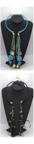 Lote De Maxi-collares Joyeria Saldos 34pzas Bisutería Negro Varios Colores — Coleccionables vintage (foto 5)