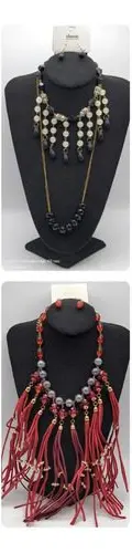 Lote De Maxi-collares Joyeria Saldos 34pzas Bisutería Negro Varios Colores — Coleccionables vintage (foto 4)