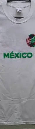 Playera Coca Cola México Tricolor Mediana Hecha En Nicaragua Blanco Con Logos En Verde Blanco Y Rojo Coca Cola Mundial Mediana Serigrafia — Coleccionables vintage, años 90s