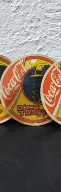 Coca Cola Dick Tracy Porta Vasos 5pack Vintage Coleccion 80s — Coleccionables vintage, años 80s