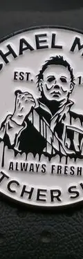 Pin/broche Michael Myers Butcher Shop Terror Pins 3cm Blanco Michael Myers — Coleccionables vintage, años NOW
