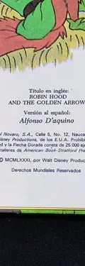 Robin Hood Y La Flecha Dorada Walt Disney Edit. Novaro 1981 — Coleccionables vintage, años 80s (foto 6)