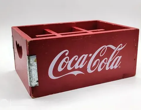 Cajón De Madera Coca Cola Para Botellas D Vidrio Vintage 6pz