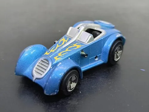 Carrito Maisto Tork Twist Car Blue Yellow Flames Incompleto Azul Acero — Coleccionables vintage, años NOW