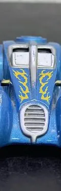 Carrito Maisto Tork Twist Car Blue Yellow Flames Incompleto Azul Acero — Coleccionables vintage, años NOW (foto 2)