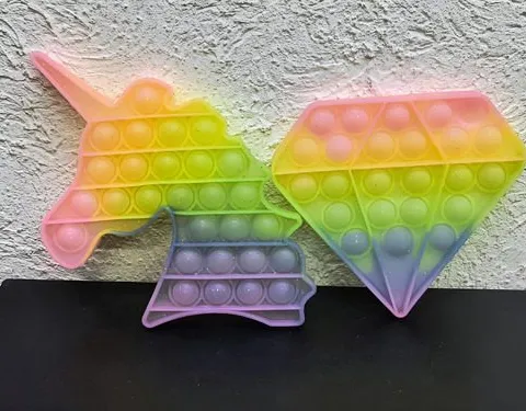 Juguete Sensorial Unicornio Push Pop It Bubble Pop 2-pack Multicolor