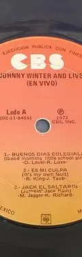 Disco Vinilo Jonny Winter And En Vivo Rock Revolution 1972 — Audio vintage, años 70s (foto 10)