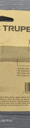 Soldadura Sólida 50/50 Para Tubería Hidráulica 70g — vintage México (foto 4)