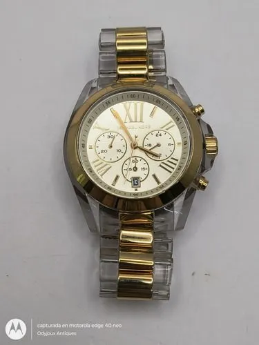 Reloj Michael Kors Bradshaw 6319 Dorado Para Reparar Orig Transparente Con Dorado Dorado