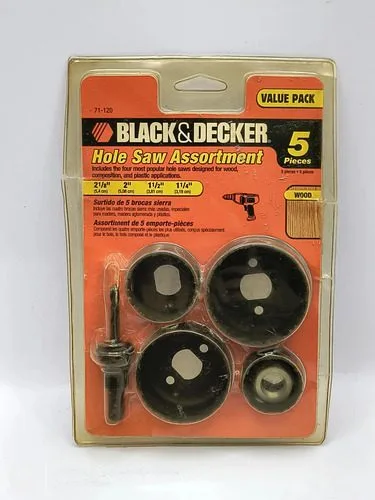Set 5 Brocas Sierra Copa Para Madera Black & Decker 71-120 — Decoración vintage, años 80s