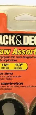 Set 5 Brocas Sierra Copa Para Madera Black & Decker 71-120 — Decoración vintage, años 80s (foto 4)