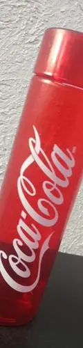 Cilindro Coca Cola Botella Para Agua Rojo Transparente — Coleccionables vintage, años NOW