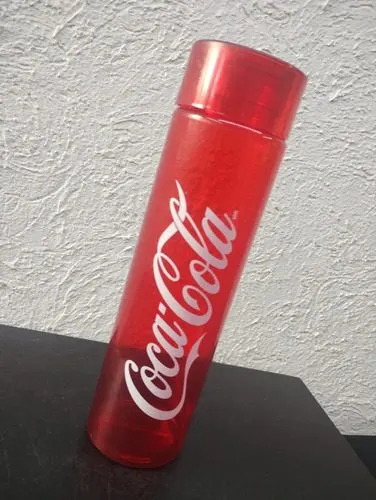 Cilindro Coca Cola Botella Para Agua Rojo Transparente