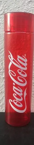 Cilindro Coca Cola Botella Para Agua Rojo Transparente — Coleccionables vintage, años NOW (foto 2)