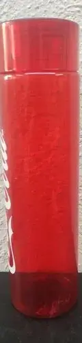 Cilindro Coca Cola Botella Para Agua Rojo Transparente — Coleccionables vintage, años NOW (foto 3)