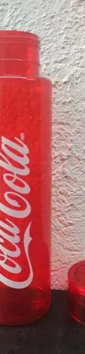 Cilindro Coca Cola Botella Para Agua Rojo Transparente — Coleccionables vintage, años NOW (foto 6)