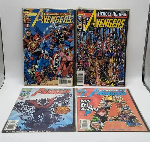 Cómics Héroes Return The Avengers Cap.1-4 Inglés 1998 Marvel — Coleccionables vintage, años 90s