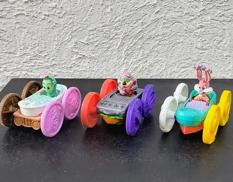 Set 3-pack Figuras Tiny Toon Flip Car Mcdonald's 90s Retro