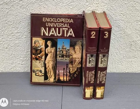 Enciclopedia Universal Nauta 3 Tomos 1978 España Vintage