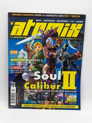Revista Atomix No.43 Septiembre 2003 Soul Calibur 2 — Coleccionables vintage, años NOW