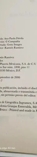Armablanca Jose Agustín Editorial Planeta 2006 1ra. Edición