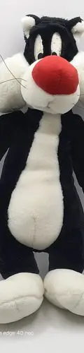 Peluche Gato Silvestre Looney Tunes Vintage Con Detalle 40cm Negro Con Blanco — Coleccionables vintage, años 90s