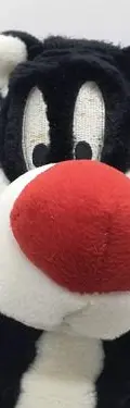 Peluche Gato Silvestre Looney Tunes Vintage Con Detalle 40cm Negro Con Blanco — Coleccionables vintage, años 90s (foto 2)