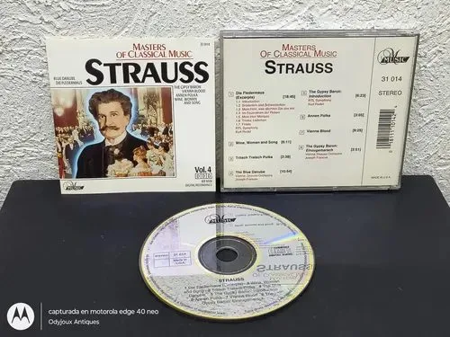 Cd Masters Of Classical Music Vol.4: Johann Strauss Usa 90's — Audio vintage, años 90s