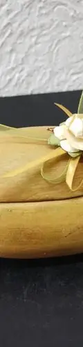 Alhajero De Cerámica Con Flor Marca Tapia Usado Naranja — Decoración vintage