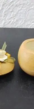 Alhajero De Cerámica Con Flor Marca Tapia Usado Naranja — Decoración vintage (foto 8)