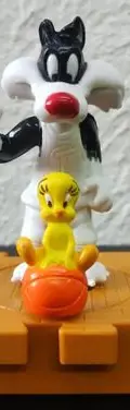 Silvestre Y Piolín Space Jam Looney Tunes Mc Donald's 1996 — Coleccionables vintage, años 90s