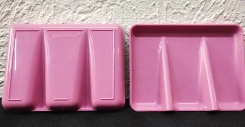 Bandeja Jabonera Tupperware Vintage Soporte Para Fregar Rosa Rosa