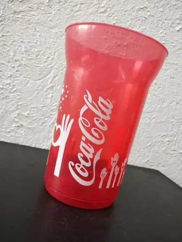 Vaso Promocional Coca Cola Manos Corazones Amor Rojo Retro