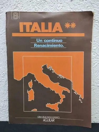 Italia Un Continuo Renacimiento Gran Atlas Enciclopédico #8 — Coleccionables vintage, años 70s