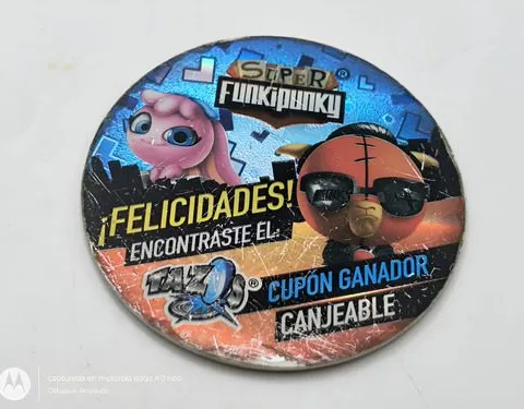 Tazo Super Funki Punky Cupon Ganador Canjeable 2013 Gamesa