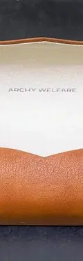 Estuche Para Lentes Archy Welfare Semi-rigido Piel Original Naranja Oscuro — Coleccionables vintage (foto 5)