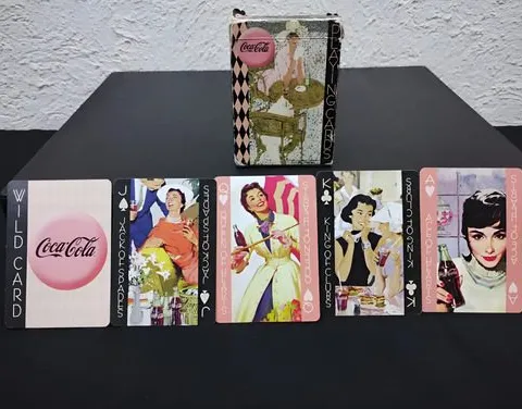 Baraja Poker Coca Cola Vintage Retro 90's Usa Playing Cards Colores Coca Cola Inglés