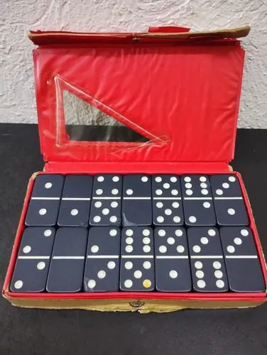 Juego De Domino Dominoes Double Six Retro 80's Completo