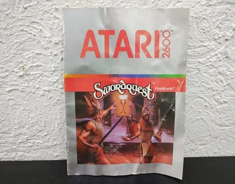 Manual Swordquest Atari 2600 Original