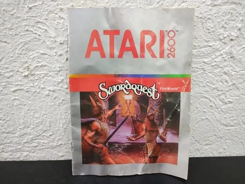 Manual Swordquest Atari 2600 Original — Gaming vintage, años 80s