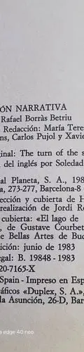 Libro Otra Vuelta De Tuerca- Henry James Ed Planeta 1983 1ra — Coleccionables vintage, años 80s (foto 4)