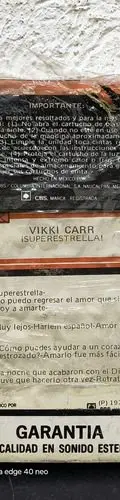 Vikki Carr - ¡superestrella! Cassette De 8 Pistas 1973 Cbs — Audio vintage, años 70s (foto 3)