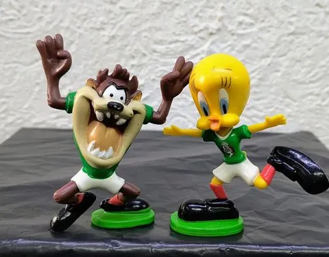 Set Piolín Y Taz Promo Femexfut Selec. Mex. Looney Tunes 8cm