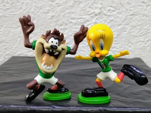 Set Piolín Y Taz Promo Femexfut Selec. Mex. Looney Tunes 8cm — Coleccionables vintage, años 90s