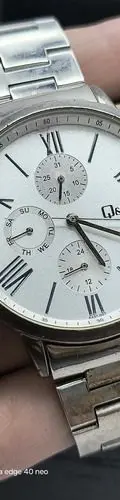 Reloj Q&q Aa37j207 Para Dama Usado Original Plateado Blanco — Coleccionables vintage, años NOW
