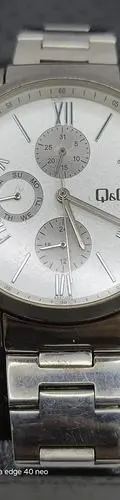 Reloj Q&q Aa37j207 Para Dama Usado Original Plateado Blanco — Coleccionables vintage, años NOW (foto 2)