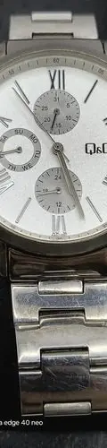 Reloj Q&q Aa37j207 Para Dama Usado Original Plateado Blanco — Coleccionables vintage, años NOW (foto 10)